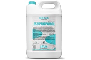 GiDeli Isopropanol 99,9 % 5 l – Nettoyant à haute teneur en alcool isopropylique – Alcool nettoyant pour électronique, accessoires d'imprimante 3D, verre, écrans et lentilles