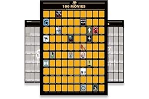HOMIEVAR Poster Top 100 Films à gratter – Tableau mural à gratter et 2 pièces de révision murale Cadeaux de fiançailles, cadeau pour elle, cadeaux pour elle, rendez-vous galant, anniversaire pour