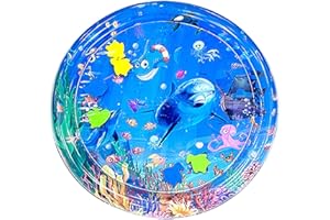 Vllold Tapete de juego acuático sensorial para gatos, tapete portátil refrescante para mascotas para verano, juguete interactivo para días calurosos