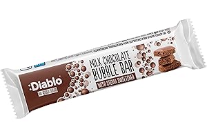 Diablo Barritas de Chocolate sin Azúcar, Snack Saludable - Pack de 6 x 30g