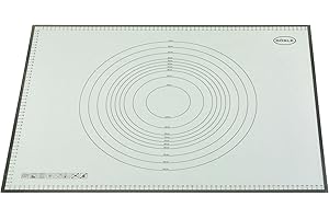 RÖSLE Tapis de travail et de cuisson silicone, tapis de pâte de haute qualité comme support avec dimensions, antidérapant, résistant à la chaleur et réutilisable, lavable au lave-vaisselle