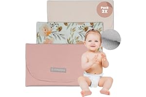 MIMUSELINA Organizer Porta Pannolini da Borsa - Porta Pannolini e Salviette da Borsa Impermeabili - Organizer Pannolini Ideale per Accessori per Neonato (Bella/Sabbia/Rosa)