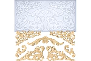 FUNSHOWCASE Baroque Moulds for Polyclay Plaster Fondant Cake Dekor Air Dry Clay Epoxy Resin Rococo Embellishment
