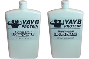 YAYB PROTEIN YOU AT YOUR BEST Super Grip Liquid Chalk - 2X 300ml bottles - Weight Lifting, Rock Climbing, Bouldering, Gymnastics, Bodybuilding, Power lifting, strongman, yoga