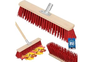 KOTARBAU® Escoba de Empuje para Interiores y Exteriores, 400 mm, Cepillo de cerdas duras, Escoba Industrial sin Mango, Limpieza, Escoba para hogar y jardín, para Barrer Calles, aceras, senderos