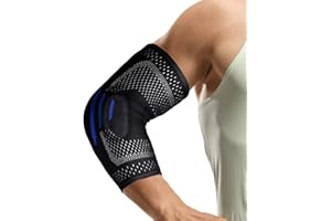 GINTRON 2 in 1 Tutore per gomito del tennista per donne e uomini, guaina di compressione con gomitiere integrate traspiranti Tendinite gomito Protettore di supporto per lo sport Gomito del golfista