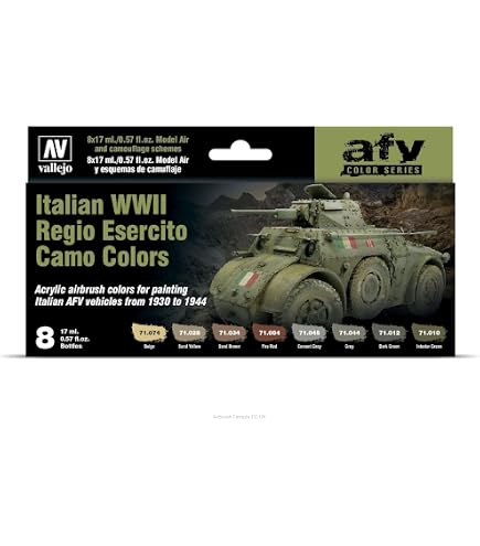 Vallejo Kit De Modélisme WWII – Panzerung Italienne Et Infanterie – Peintures Acryliques Et Accessoires