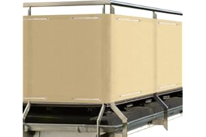 Sol Royal Privacidad Balcón Pantallas Protectoras 90x300 cm Crema SolVision HB2 – HDPE Cubierta Malla Protección UV Visual Opaca 160 g/m² Resistente a la Intemperie con Ojales & Cuerdas