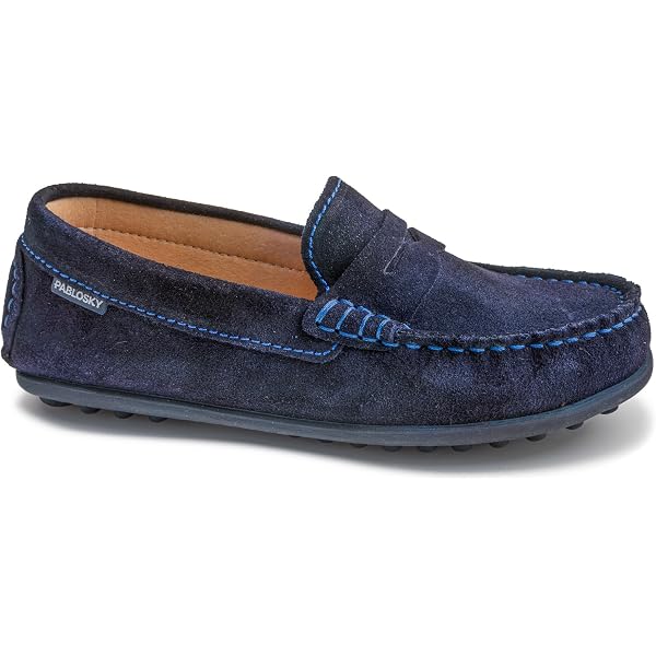 Mocassin Garçon Pablosky 128126 - Cuir Naturel Semelle Caoutchouc