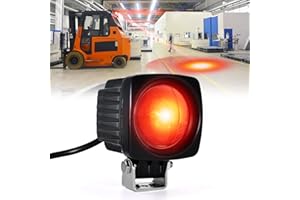 Dinfu Spia di sicurezza per magazzino con luce LED rossa da 10 W 12-100 V