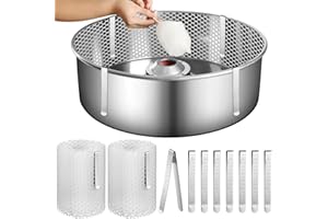 JUEXICA Set of 2 Reusable White Candy Cotton Mesh Stabilizer and Clip Kit Candy Machine Compatible with Dental Floss Machine for Kitchen