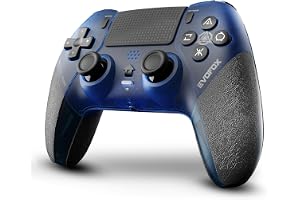 EvoFox Play 2 PS4 Controller & PS5 (PS4 Games only), Playstation 4 Controller Bluetooth & Wired with HallSense™ Magnetic Joysticks & Triggers, 1000Hz Polling, Touchpad, Built-in Speaker & 3.5mm Jack