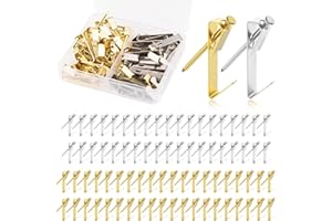 UKOFEW 80 Pièces Crochet pour Cadre Photo，Accroche cadre，Accroche Tableau Crochet Mural Accroche Tableau Fixation Cadre Crochet，pour Fixation Cadres Photos Miroirs Œuvres d'Art