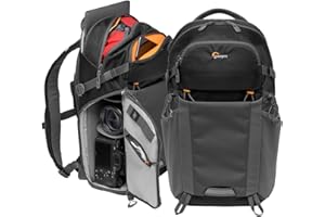Lowepro LP37260-PWW Sac à Dos Photo Active, Séparateurs QuickShelf, Espace Tablette 12" ou Poche à Eau 2L, pour Hybride, Sony, Canon, Nikon, Objectifs,Stabilisateur, Drone, DJI, Osmo, Mavic, Noir/Gris
