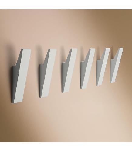 Porte-Manteau Mural Moderne Design Hambourg – 58 Cm Noir Mat, Crochets Mobiles Réglables, Aluminium Robuste