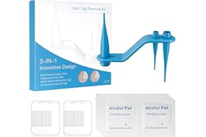 GEZIMETIE Stielwarzen Entferner, 3 In 1 Skin Tag Entfernen Schnell Kit, Sicher für Für Gesicht, Hals und Körper