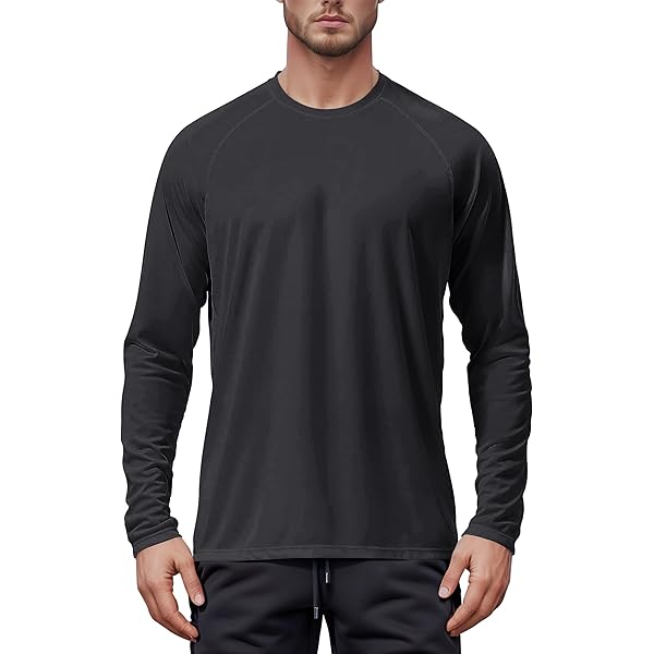 MASOCIO 2 stuks UV-shirt voor heren, lange mouwen, UPF 50