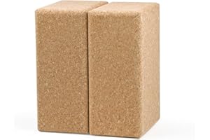 CLEVERBRAND Blocco per yoga in sughero 22,8 x 15,2 x 10,2 cm - 2 pezzi