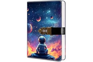 HwxBen Diario Segreto Ragazzo, Regalo per Bambini 7 8 9 10 11 12 13 14 Anni, con Blocco a 3 Cifre, Proteggi i Tuoi Pensieri, Idea Regalo Halloween Natale Compleanno, Quaderno A5 Cancelleria