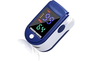 BAINKU Pulsioxímetro - Monitor de Saturación Oxígeno - Medidor del Nivel de Oxígeno en Sangre. Oxímetro Dedo Profesional - Con Pantalla Led de Fácil Lectura Y Medición del Spo2 y Frecuencia Cardíaca.