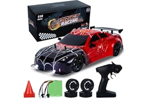 iBlivers Coche Teledirigido, 1:14 Monster Truck Coche Drift Teledirigidos con Palanca de Gas Totalmente proporcional 4WD GT Coche Drift RC Car con luz RC a la Deriva Juguete para niños Adulto