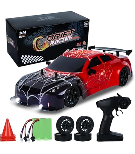RC Drift Auto, 1:14 Professionele Afstandsbediening Drift Auto met Proportionele Besturing en Gas 4WD GT Drift RC Auto's Hobby Grade Drift Auto's Speelgoed voor Volwassenen Kinderen (Kleurver loop