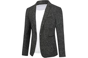 Allthemen Blazer da Uomo Slim Fit con Un Bottone Suit Jacket Formale Elegante Giacca Business da Lavoro
