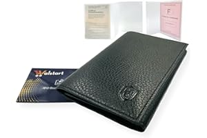 MAGYC FORM Porte Papier Voiture Cuir avec 2 Etuis Proteges Carte Grise et Permis - Porte Document Véhicule avec Rangement Assurance et vignettes -Bonus : Pochette Blocage RFID WalStart