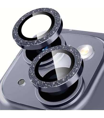 CloudValley Copertura per fotocamera Bling per iPhone 16 Pro e iPhone 16 Pro Max, [Decorazione glitterata] Protettive In Vetro Temperato, Accessori 9H
