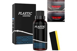 Ujoogbu Car Plastic Restorer Black,Plastic Restorer,Plastic Parts Refurbish Agent for Car,Car Plastic Revitalizing Coating Agent,Car Interior Cleaner, Car Cleaning Products Prevents Drying Aging，50ml