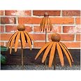 Bornhöft Gartenstecker Schnecke – Rustikale Metall-Dekofigur Mit Edelrost, 20 Cm Hoch