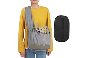 HICAPTAIN Borsa da Viaggio per Cani Piccola, Gatti, Trasportino da Passeggio Tracolla Regolabile Grigio