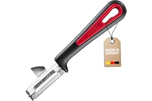 Westmark 29092270 Sparschäler Gallant, PP/TPE/Edelstahl, schwarz / rot, 16,5 x 3,7 x 2 cm