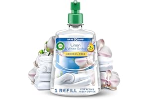 Air Wick Linen & White Orchid Aerosol-Free Automatic Spray Refill 228ml, Lasts up to 70 Days, Air Freshener