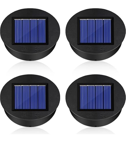 mizikuu Luci Solari di Ricambioi, Set di 4 Lampada Solare di Ricambio Pannello Solare di Ricambio con lampadine a LED Impermeabile per Lampade Solari fai da te e Decorazione da Giardino All'aperto
