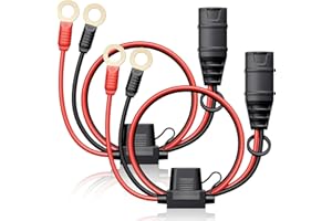 QESSUVNC 2pcs Wiring Harness, Compatible with NOCO GC002 X-Connect M6 Eyelet Connection Terminal Accessories Battery Charger Cable for NOCO Motorcycle Battery Cable