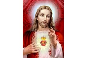 DCIDBEI DICDBEI 5D Diamond Painting Jesus DIY Kit Pintura Diamante Religión para Adultos Artes y Oficios Kits de Punto de Cruz Principiantes Decoración del Hogar Decoración de la Iglesia 30X40CM