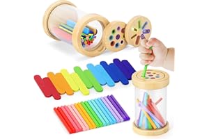 Aolieh Montessori Spielzeug ab 1 Jahr, 2-in-1 Montessori Spielzeug ab 1 2 3 Jahre Mädchen Jungen Baby Spielzeug Geschenk Farbe Sortierspiel Kinderspielzeug Motorikspielzeug Holzspielzeug ab 1 Jahr