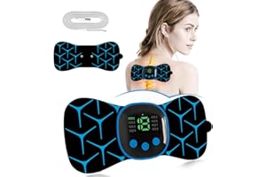 LOFFU Portable Body Massager, TENS Machine for Pain Relief, Dual Neck Back Massager, Mini Massager for Neck Back Waist Arms, Easy Use at Home/Office