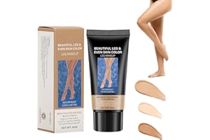 BROEYOUE Körper Bein Make Up Wasserfest,Body Coverage Perfector Für Beine,Tattoo Make Up Cover,Tattoo-Abdeckung Für Bein- Und Körpernarben, Leicht Aufzutragen, Volldeckender Concealer（#2 Wheat Color, 40ml）