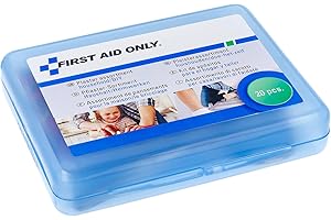 First Aid Only plaster set « household/do-it-yourself » (20 pièces) | 20 plâtres de tailles et de formes différentes dans une boîte de plâtre refermable | P-10022