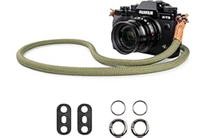 VOVMOEYA Kameragurt Sony Alpha,Kamera Tragegurt aus Seil für Canon EOS Sony A6000 A6400 A7 IV Fujifilm X100V XT5 Nikon Zfc Nackengurt Schultergurt DSLR Kameragurt - Grün