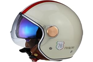 ViPER RSV19 Open Face Motorbike Helmet - Scooter Motorcycle Crash Jet Helmet for Men Women with Sun Visor - Electric Bike & Road Bike Road Legal ECE 22.06 Approved Motorbike Helmets