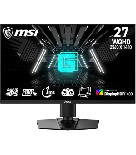Dell G2724D Gaming Monitor - 27-Inch QHD (2560x1440) 165Hz 1Ms