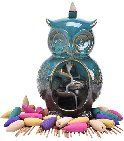 Backflow Wierookbrander Waterval Wierookhouders,Waterval Terugstroom Wierookhouders Aromatherapie Ornament Home Decor Backflow Wierook Houder voor Thuiskantoor, Slaapkamer Yoga Decoratie
