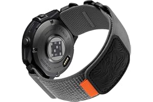 Bandletic Compatible With Fenix 6 Pro/Fenix 6/Fenix 7/Fenix 7 Pro/Fenix 8/E 47mm/Fenix 5/Fenix 5 Plus/Epix 2 Pro 47mm, QuickFit 22mm Nylon Strap for Forerunner 965/955/945/935/Instinct 2/3/E/Quatix 8