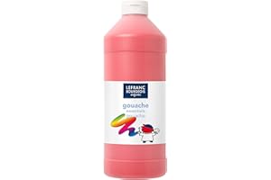 Lefranc Bourgeois - Gouache liquide Essentiel pour enfants - Bouteille 1L - Rouge primaire