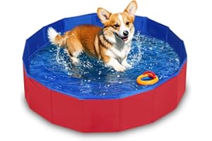 YEAHBOOM Faltbarer Hundepool,Hundepool Klein,60x20cm Hunde Planschbecken,Planschbecken für Haustiere,Swimmingpool Hundebadewanne Faltbarer für Hunde und Katzen