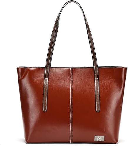 SACLASSY Women's Genuine Leather Tote Handbag - Spacious and