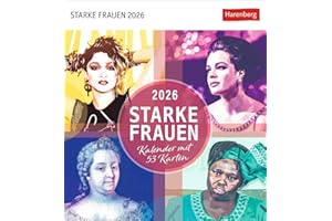 Starke Frauen Postkartenkalender 2026 - Kalender mit 53 Karten: Jede Woche ein kluges Zitat von mutigen Frauen! Kalender zum Aufstellen für die wöchentliche Portion Inspiration